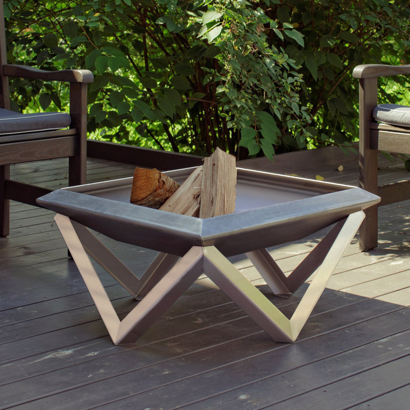 Square Steel Wood Burning Smokeless Fire Pit