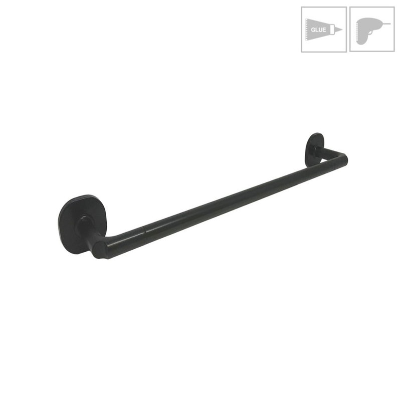 Barre à serviettes murale 19,7" Ellepi, Noir mat