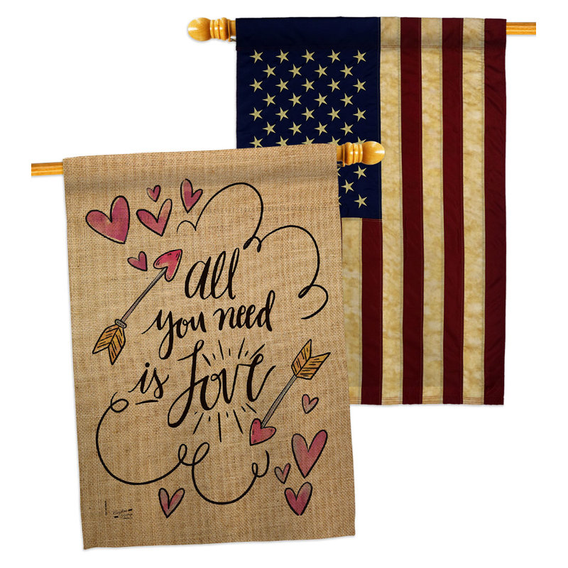 Drapeau de maison à 2 côtés en polyester / mélange de polyester 40 x 28 po
