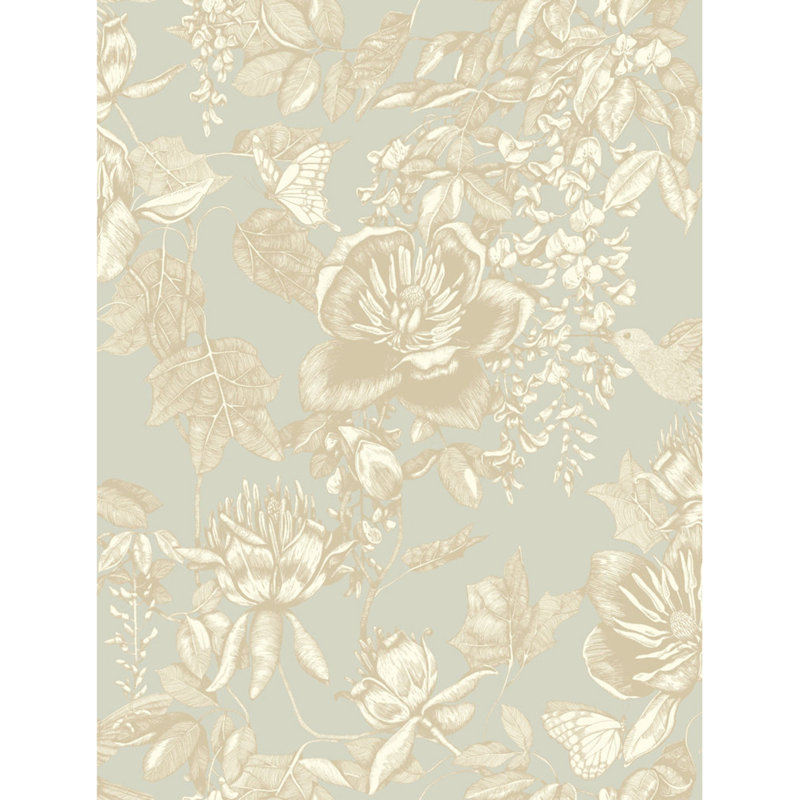 Tivoli Floral Wallpaper Roll, Old Olive