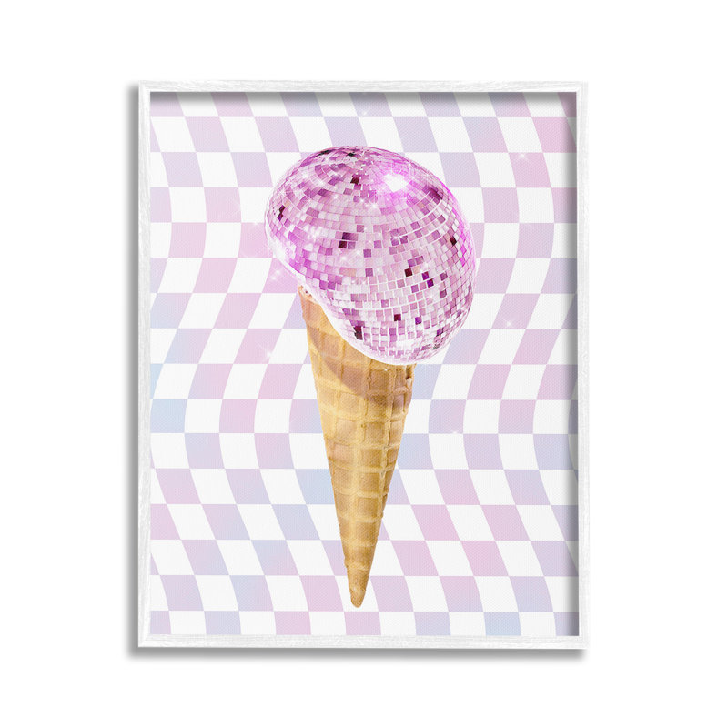 Giclée à carreaux, Estampe numérique encadrée blanc bord de mer, H 30 po x l 24 po