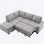 Canapé-lit modulaire en forme de L, canapé-lit en L avec repose-pieds et rangement avec accoudoirs-85925162
