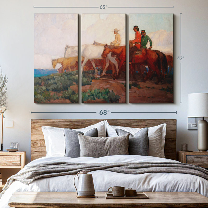 «Navajo Range Riders» sur toile, H 42 po x l 65 po