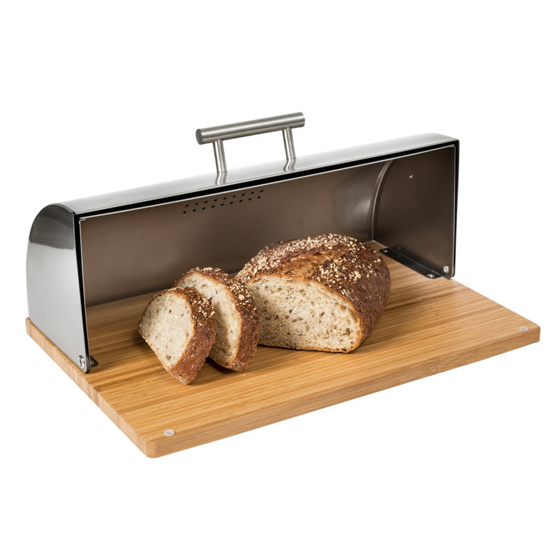  Boîte à pain Roll Top avec base de planche à découper