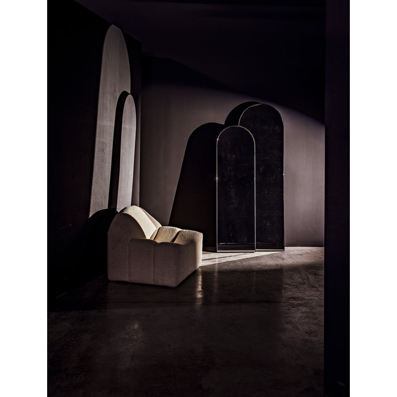 Arco Flat Metal Beveled Mirror, 90.5" x 28.5"