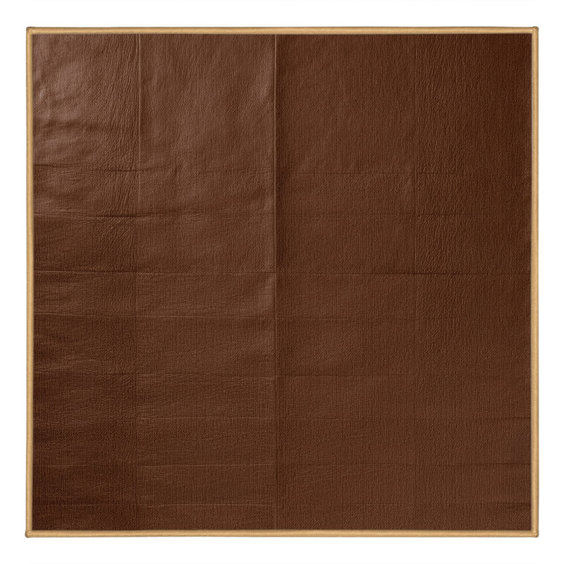 Tapis brun uni lavable à la machine, Carré 5 pi