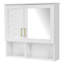Armoire de toilette 2 en 1, armoire à pharmacie murale avec tablettes réglables et portes à fermeture douce, miroir haute définition avec rangement pour meuble-lavabo de salle de bain-1429444485