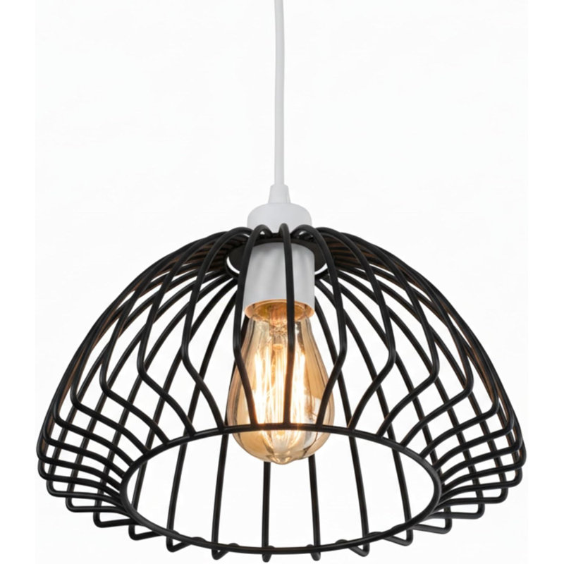 16cm H Metal Novelty Lamp Shade, Black