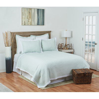 Kinsley Sea Glass Cotton Reversible Quilt Set