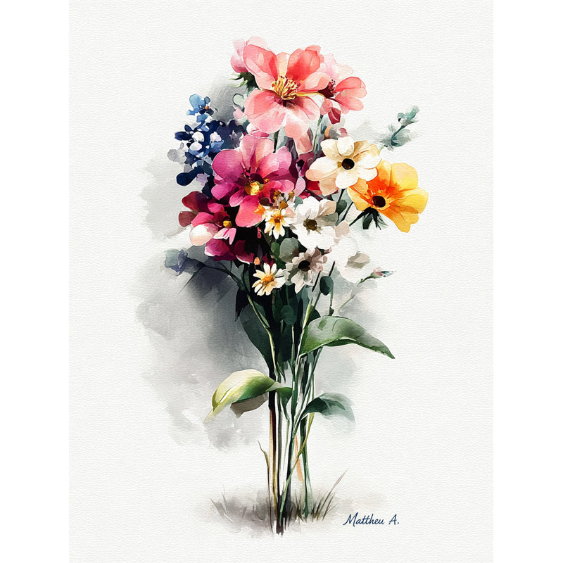 Art printanier sur toile, "Spring Meadow"