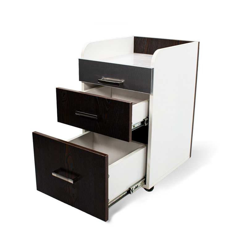 Commode à 2 tiroirs, Brun foncé