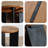 Retro Black Solid Wood Round Coffee Table