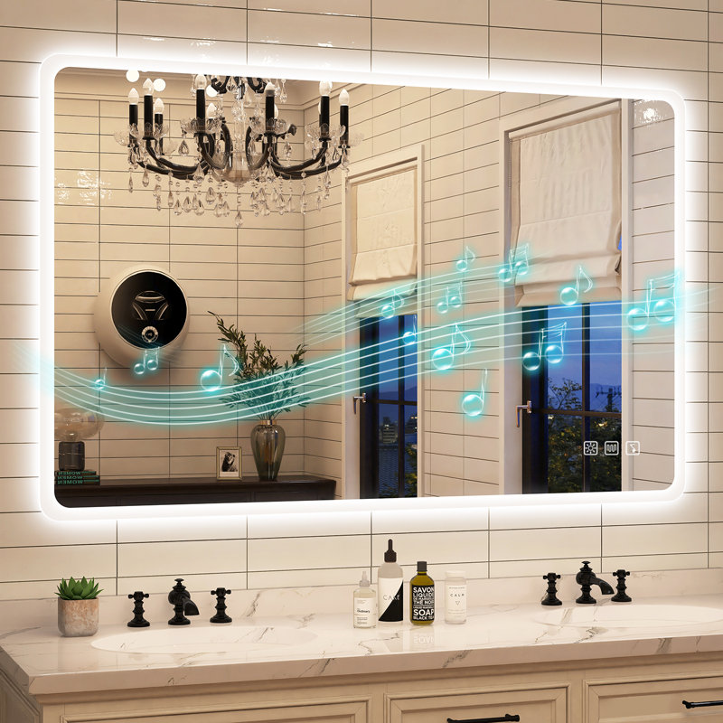 Illuminez votre salle de bain avec notre miroir Bluetooth DEL, 28 po x 36 po