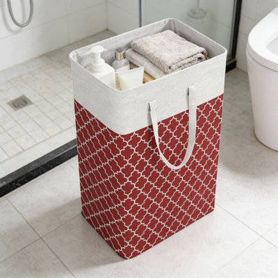 Large Capacity Foldable Fabric Laundry Hamper With Long Handles And Lantern Design, Multipurpose Storage Bin For Home, Dorm Or Commercial Use, 100L