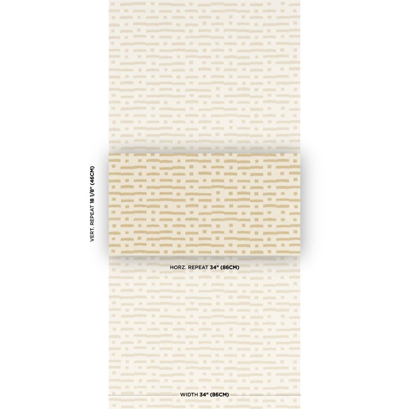 Papier peint abstrait Ikat Sisal, Beige