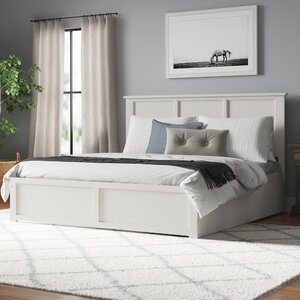 (incomplete)Amear King Solid Wood Storage Platform Bed