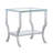 Coralle Glass Top End Table