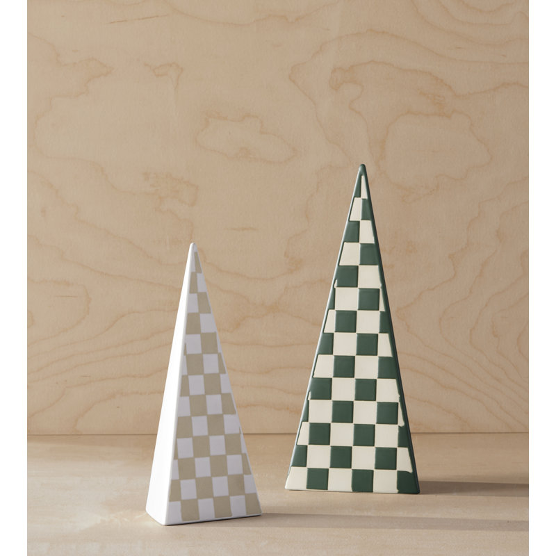 Colorado Checker Tree Sculpture, 14" H x 5.75" W x 5.75" D