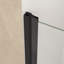 Porte de douche pivotante, cadre en aluminium noir mat, demi-cadre-120568671