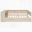 Lit plateforme en bois avec tablettes de rangement, tiroirs, station de charge et tête de lit tapissier-537866187-537866184