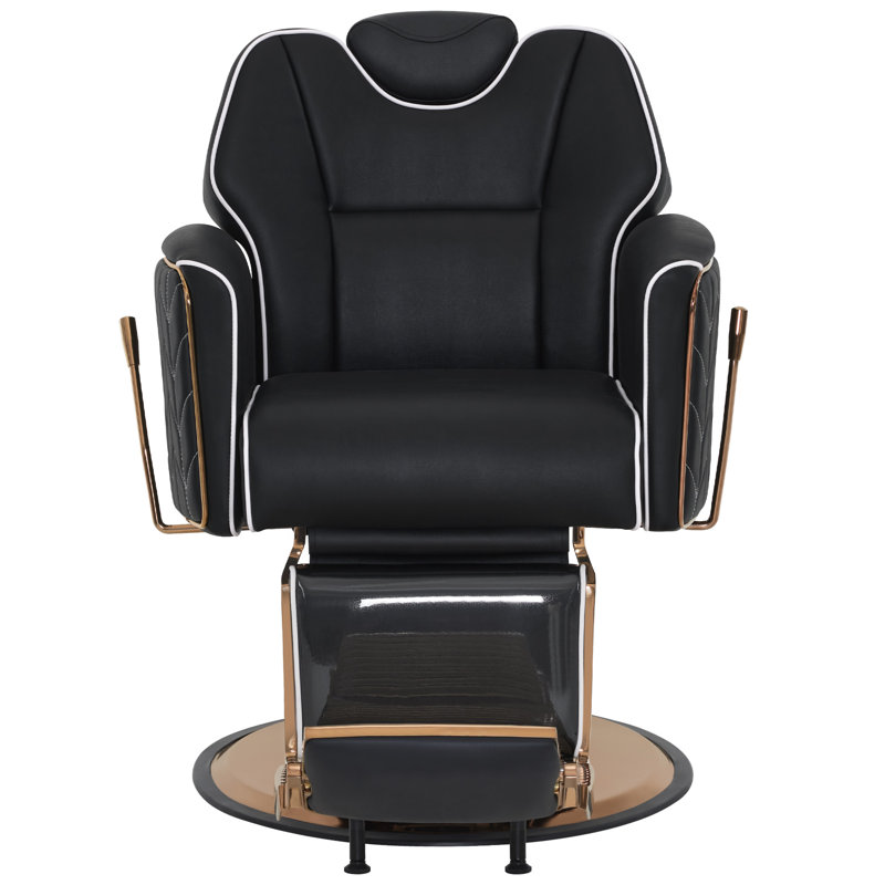 Classic Barber Chair with Two Sides Hand Levers for Left-Handed Users, All Purpose Hydraulic Reclining Salon Chair for Barbershop