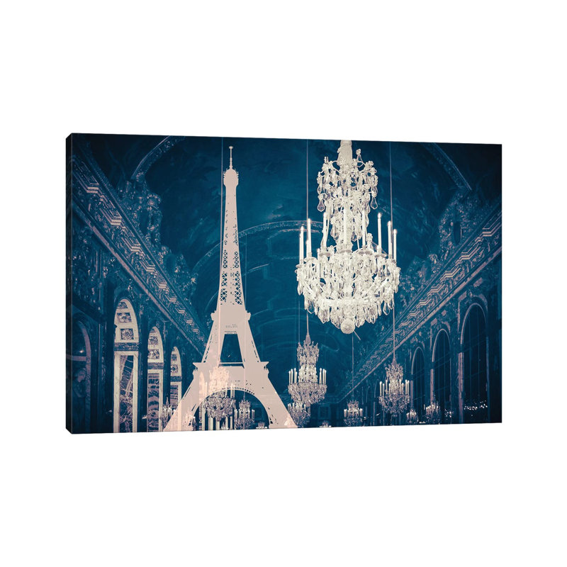 Paris Chandelier X by Grace Digital Art Co - Wrapped Canvas Gallery-Wrapped Canvas Giclée, 20.32 cm H x 30.48 cm W