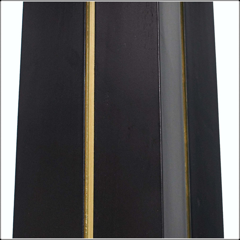 Table de négocier moderne carrée en pierre frittée de 85 cm avec base dorée, Black/Gold, Stone