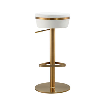 Upholstered Adjustable Height Bar Stool