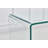 Transparent End Table,Tempered Clear Bent Glass Sidetable