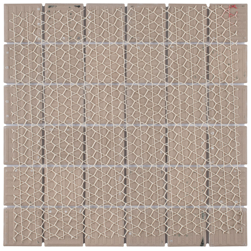 Katina Calacatta 1.88" x 1.88" Porcelain Grid Mosaic Wall & Floor Tile