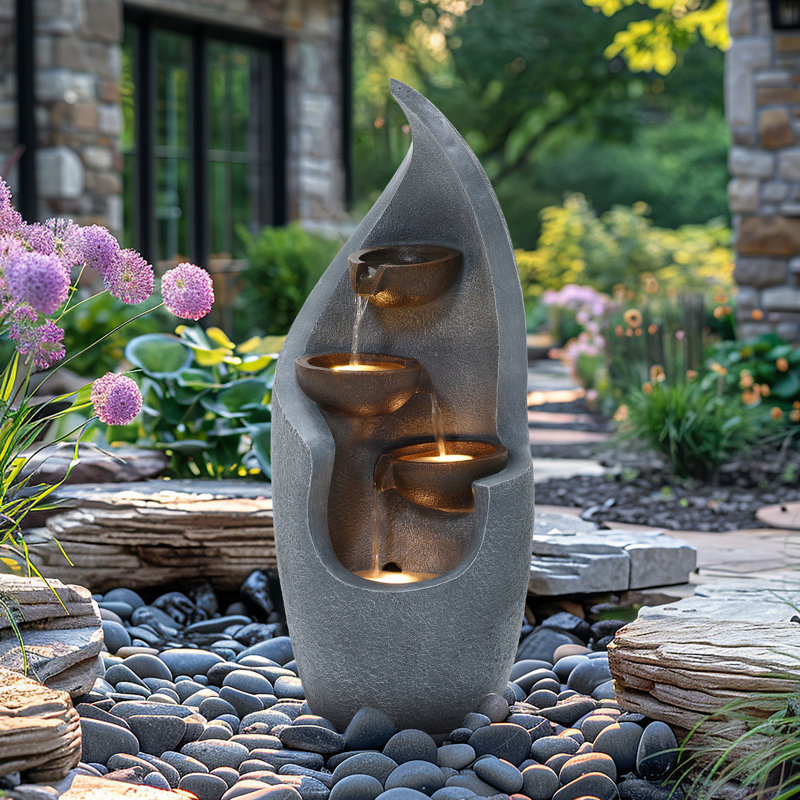  Charles Bentley Tiber Cascading Water Feature - Mains Powered
