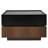 Multi-functional Square 360°Rotating Coffee Table with 2 Drawers, High Gloss 2-Tier Centre Table with Swivel Tabletop and Storage, Walnut Table Frame Side Table for Living Room, Black