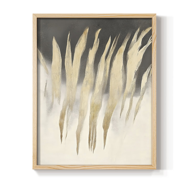 Impression encadrée FLORAL Series DCLXV - bois massif, H 21 po x l 17 po