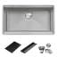 Ruvati Hex Bottom Workstation Scratch Resistant Embossed Kitchen Sink Stainless Steel-250662722