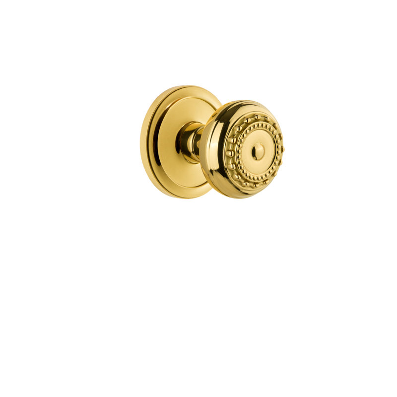 Grandeur Circulaire Rosette Single Dummy with Parthenon Door Knob, Lifetime Brass