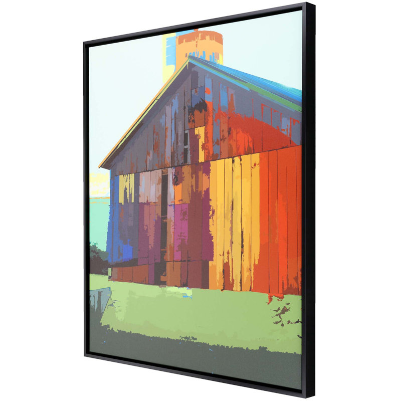 Country Barn Framed On Canvas by Ridgers Print