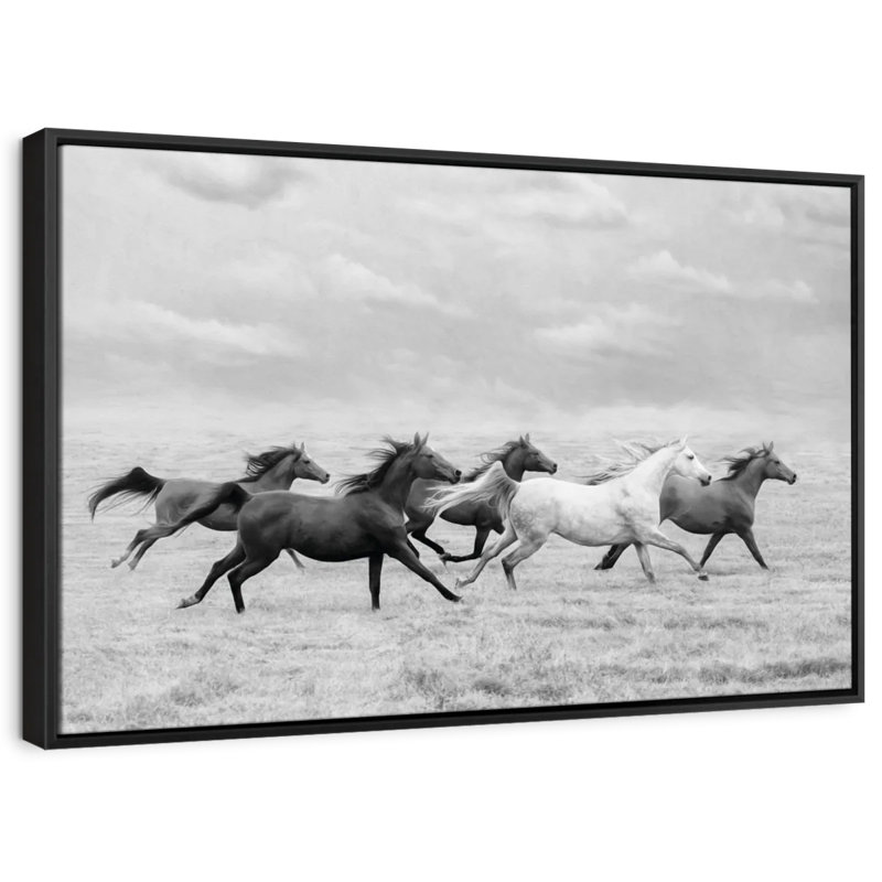 «Horse Run I», reproduction sur toile, H 9 po x l 13 po