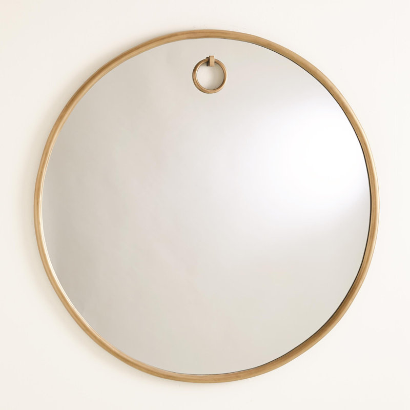 Exposed Mirror-Antique Brass, 48" H x 48" W x 2"D