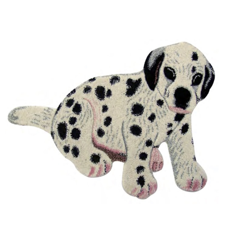 Evangelina Animals Dog Flatweave Wool Ivory/Black Rug