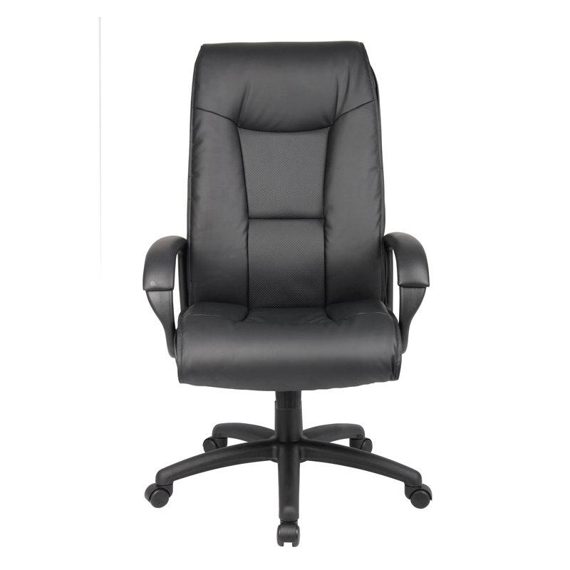 Black Leather High Back Ergonomic Executive Swivel Chair