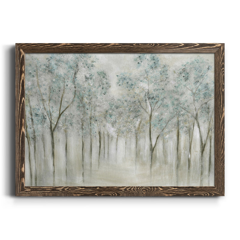 «Neutral Spring», peinture sur toile encadrée, Toile avec cadre en noyer, H 31,5 po x l 23,5 po x P 1,5 po
