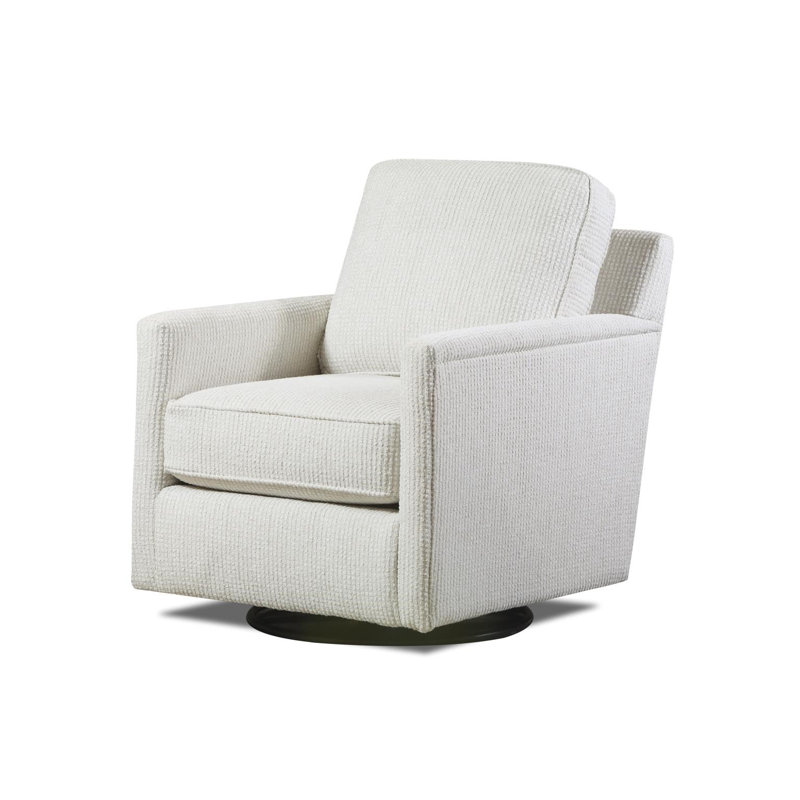 Swivel Glider Armchair, Poof Cotton