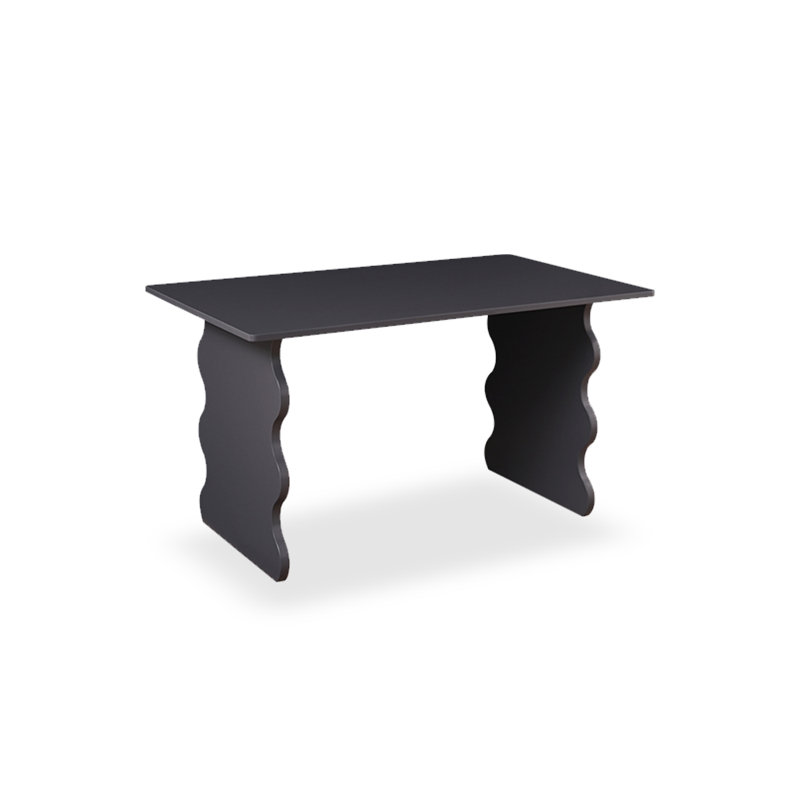 Modern and simple rectangular solid wood dining table, Black, 29.92"H x 31.5"W x 62.99"L