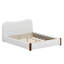 Lit plateforme contemporain tapissier avec pieds de support en bois-126447885