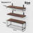 Bathroom Shelf Over Toilet, Floating Bathroom Shelf Wall Mounted With Wire Basket, Floating Shelf For Wall Décor-Rustic Brown