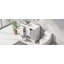 Meuble-lavabo durable avec lavabo en céramique, deux portes et deux tiroirs, idéal pour les salles de bain modernes et élégantes.-304386069-304386067
