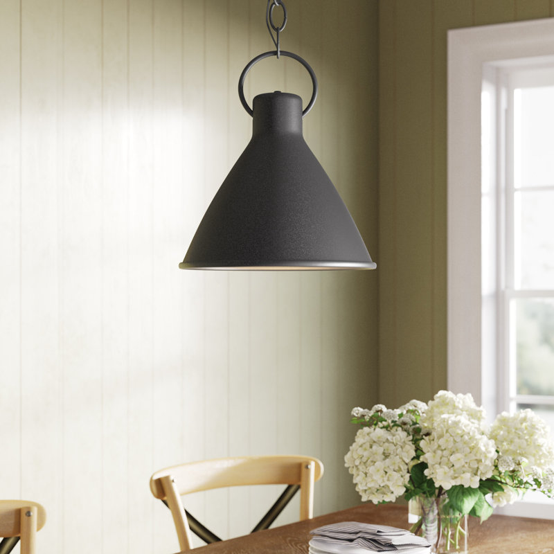 Amara 1 - Light Single Pendant, 15.5" H x 12" W x 12" D, Aged Zinc