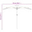Parasol de balcon avec demi-poteau en aluminium Arlmont & Co.-1611927449-1611927448