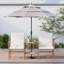 Causeuse en bois d'acacia avec table, ensemble de meubles de patio 3 pièces, causeuse d'extérieur avec table basse, ensemble de conversation en bois 2 places pour jardin, cour arrière, balcon