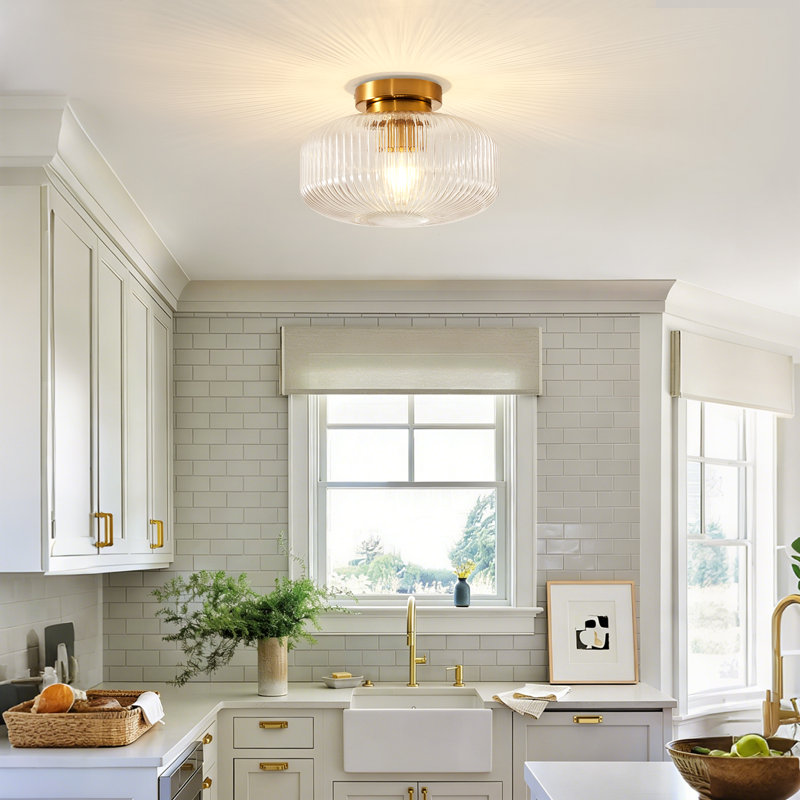 Glass Semi Flush Mount